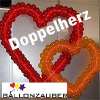 Ballondekoration-Herz-Rahmenherz-Doppelherz-beleuchtet